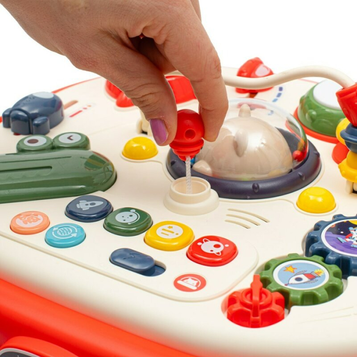 Masuta interactiva, Baby Mix, 2 in 1 pentru bebelusi, Cu lumini si sunete, Partea reversibila pentru Lego Duplo 12 luni+ [6]