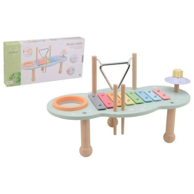 Masuta muzicala multifunctionala din lemn certificat FSC, Cu accesorii, 44,8 x 22,5 x 24,5 cm, Multicolora [2]
