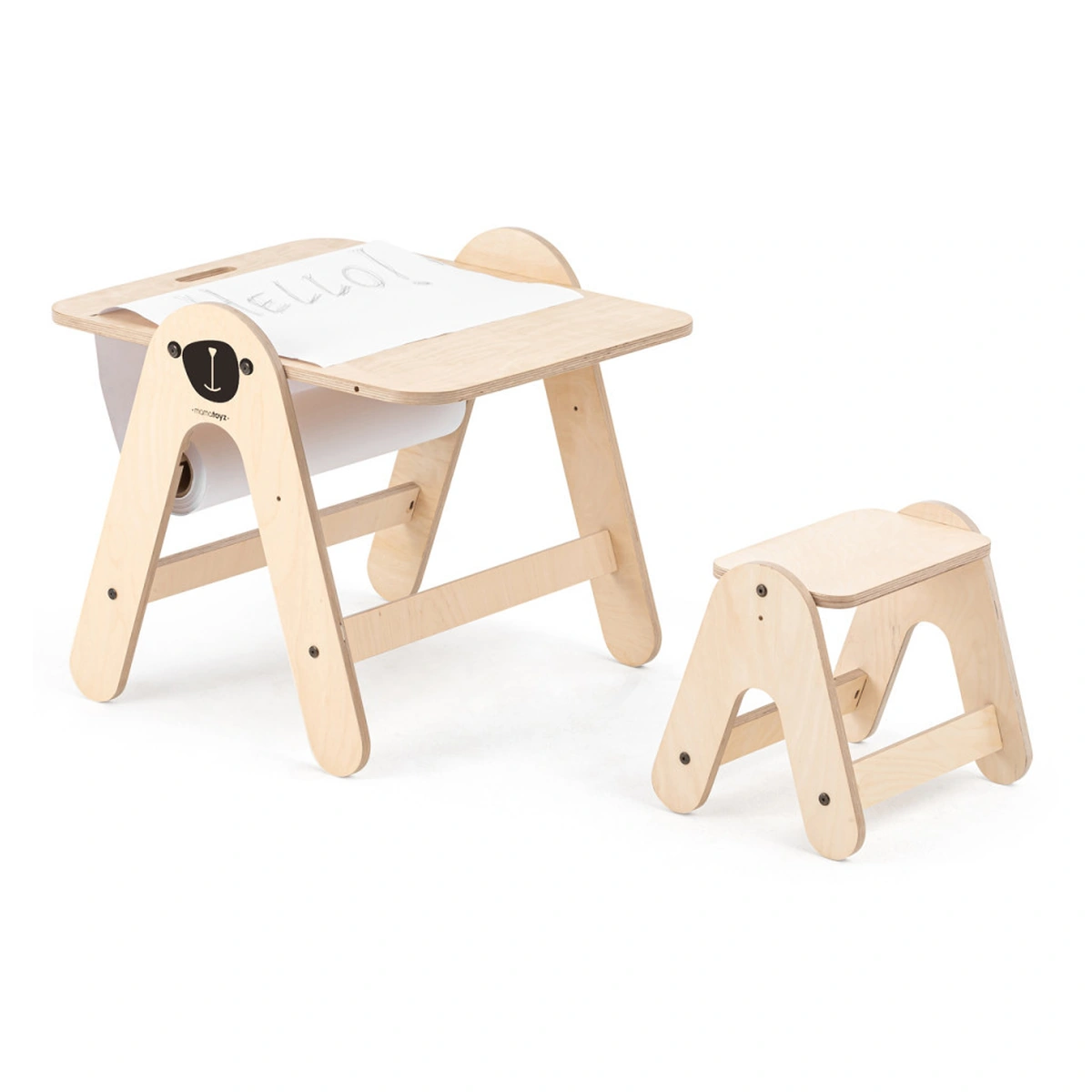 Masuta si tabla 2 in 1 cu scaunel MamaToyz Massam, Ursulet [10]