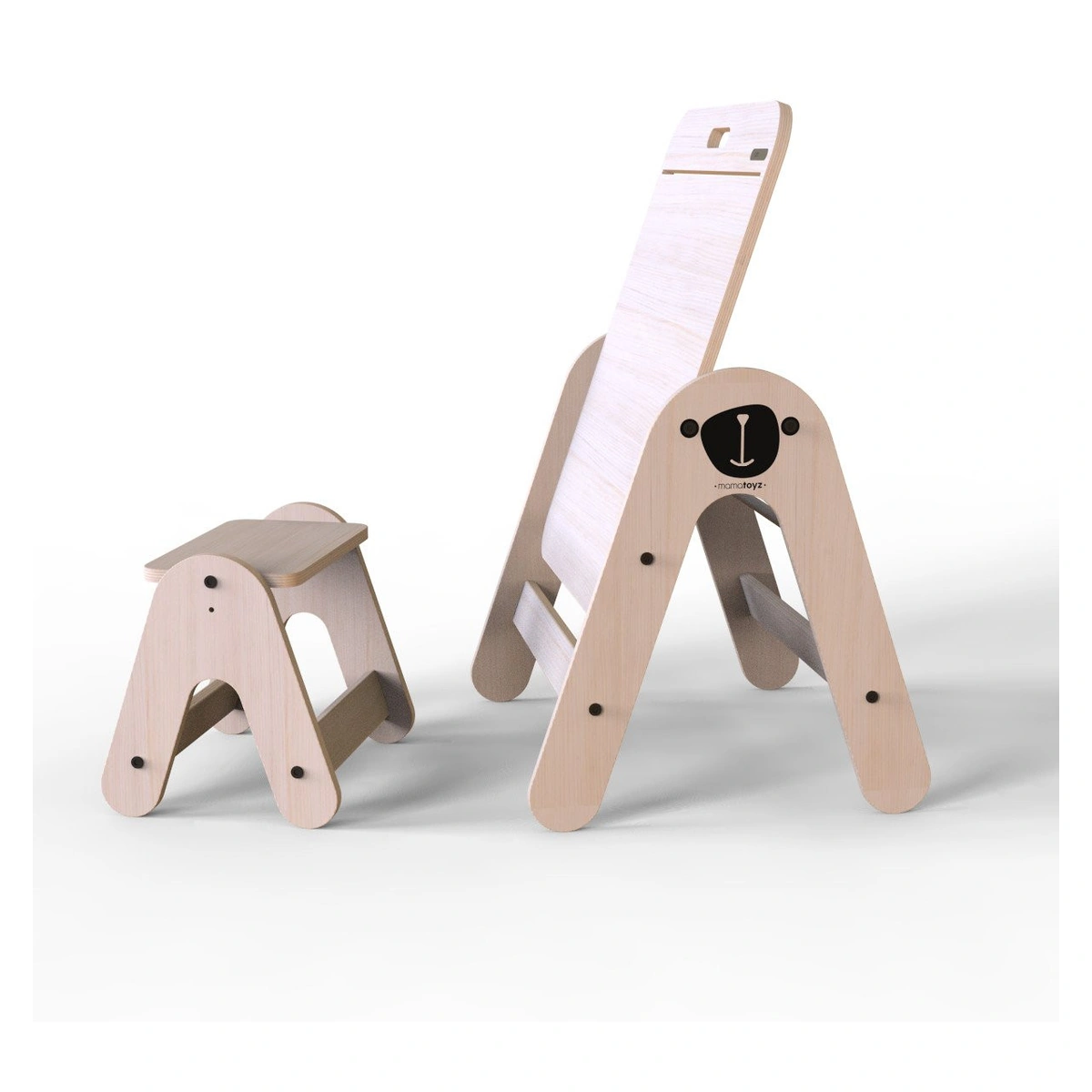 Masuta si tabla 2 in 1 cu scaunel MamaToyz Massam, Ursulet [4]