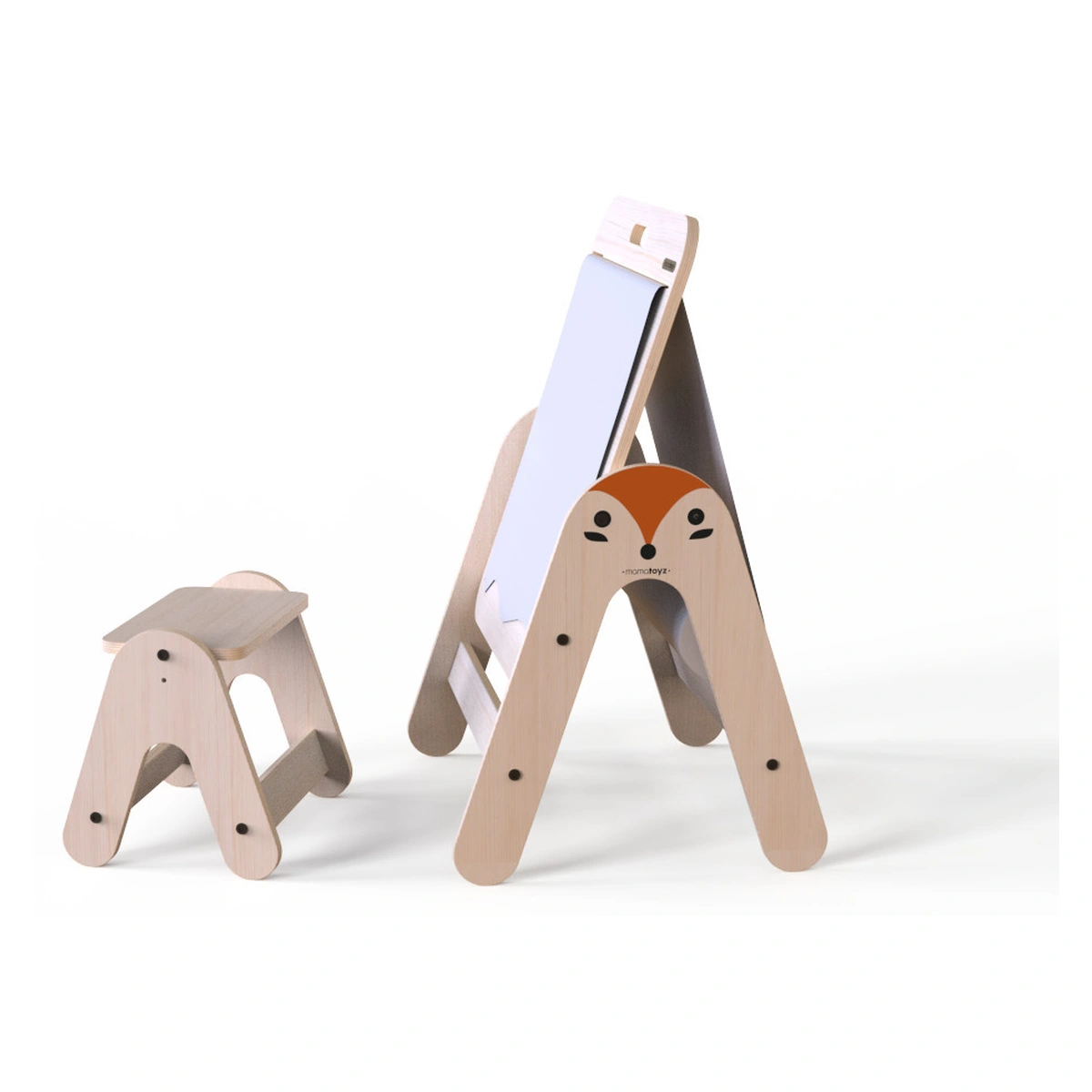 Masuta si tabla 2 in 1 cu scaunel MamaToyz Massam, Vulpita [9]