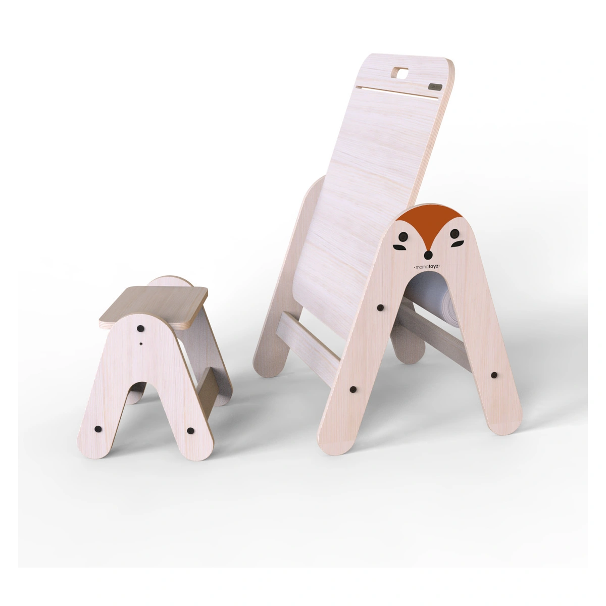 Masuta si tabla 2 in 1 cu scaunel MamaToyz Massam, Vulpita [5]