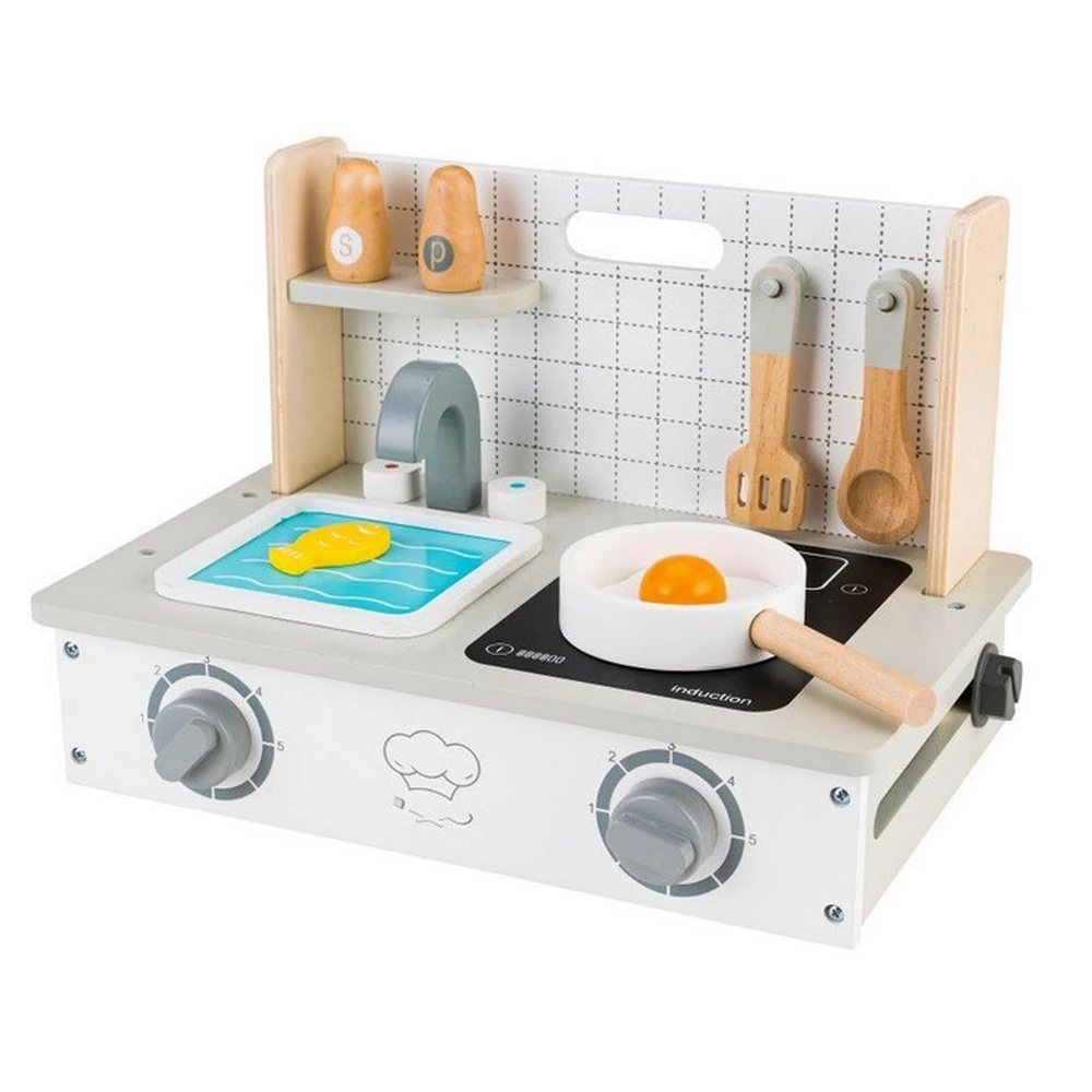 Mini bucatarie din lemn cu accesorii - Ecotoys [1]