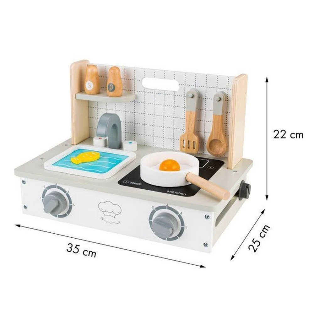 Mini bucatarie din lemn cu accesorii - Ecotoys [2]