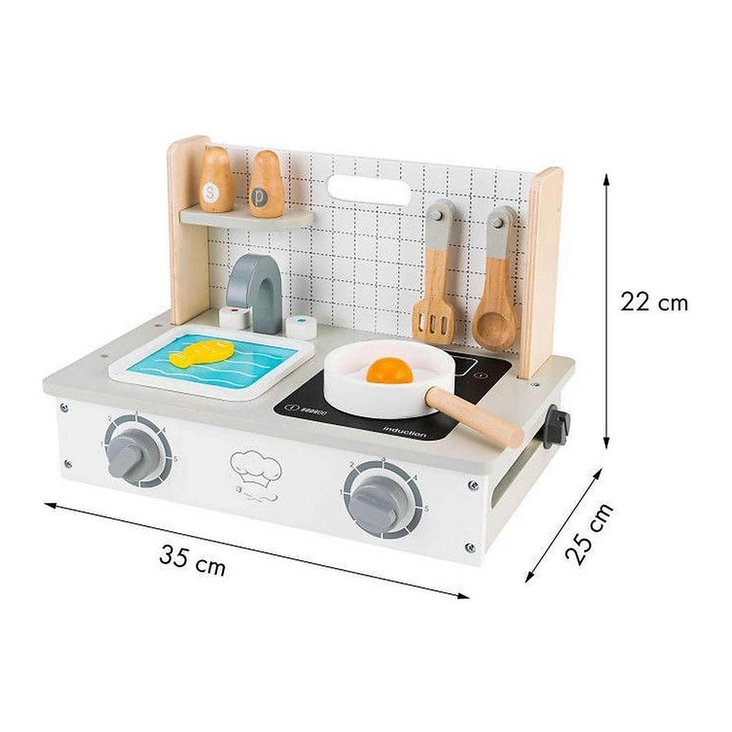 Mini bucatarie din lemn cu accesorii - Ecotoys [2]