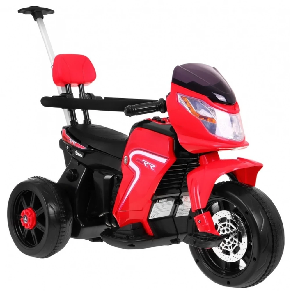 Motocicleta electrica 3 in 1, HL108, roti si scaun din plastic, 78x39x59 cm, putere 20W - Rosu [2]