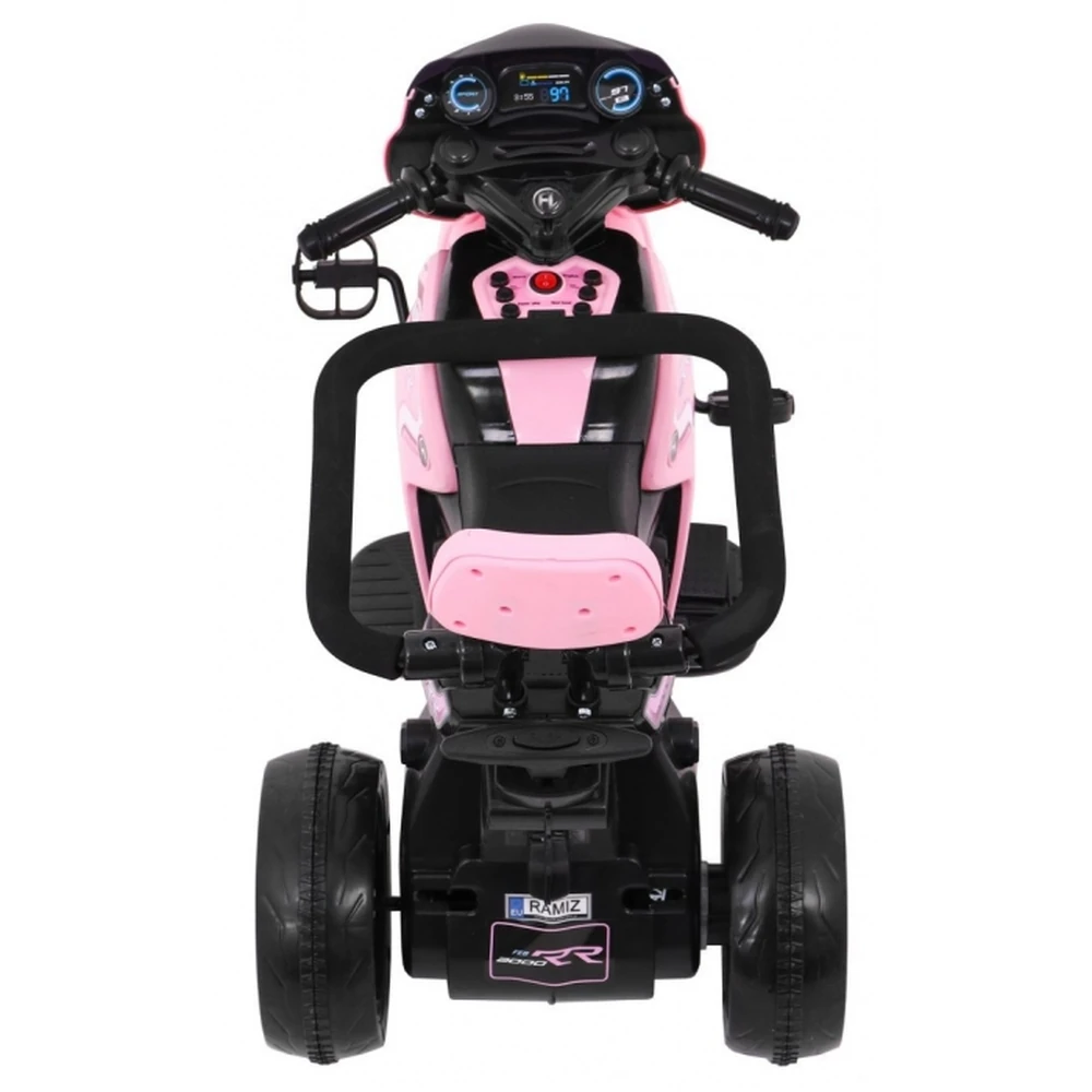 Motocicleta electrica 3 in 1, HL108, roti si scaun din plastic, 78x39x59 cm, putere 20W - Roz [7]