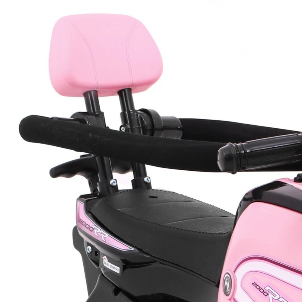 Motocicleta electrica 3 in 1, HL108, roti si scaun din plastic, 78x39x59 cm, putere 20W - Roz [10]
