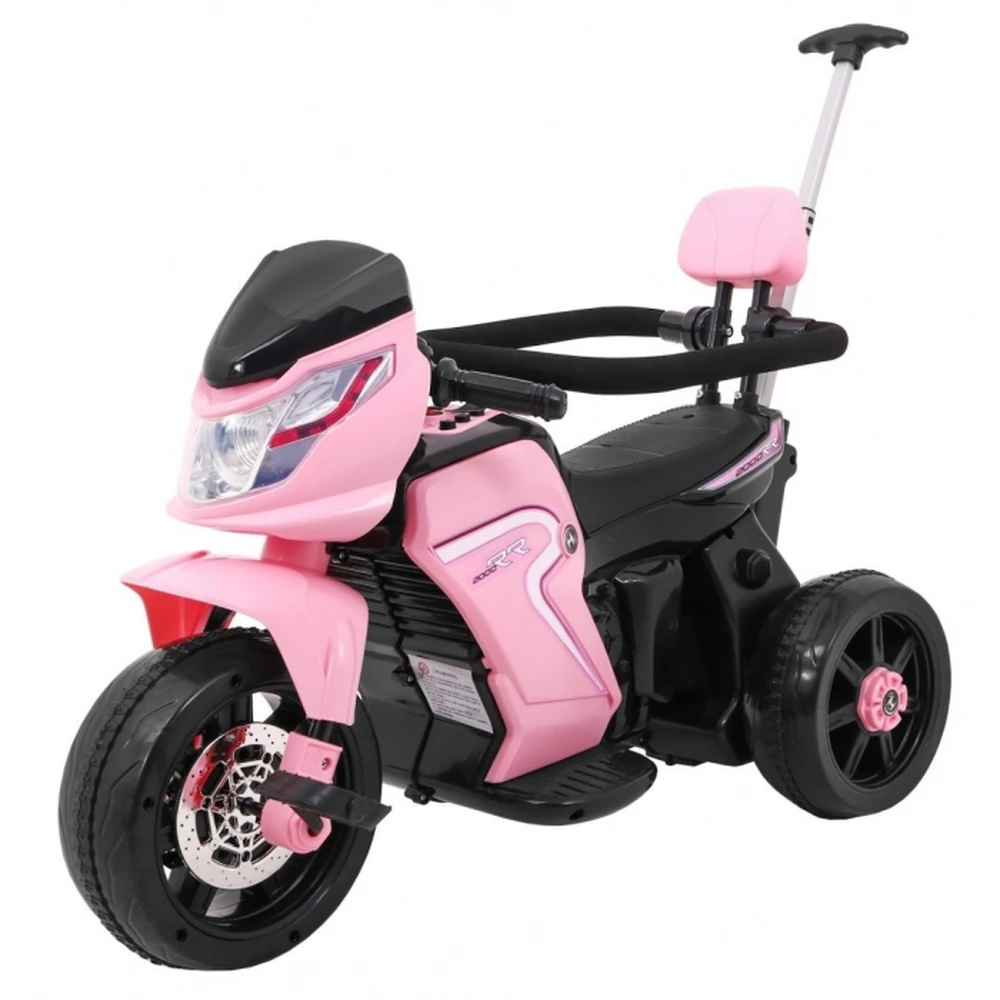 Motocicleta electrica 3 in 1, HL108, roti si scaun din plastic, 78x39x59 cm, putere 20W - Roz [1]