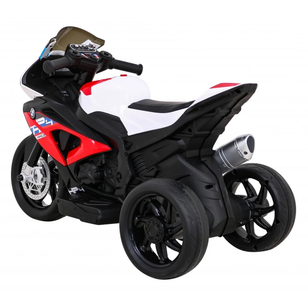 Motocicleta electrica BMW HP4, roti din plastic, scaun din piele ecologica, 81x41x52 cm, putere 70W - Rosu [7]