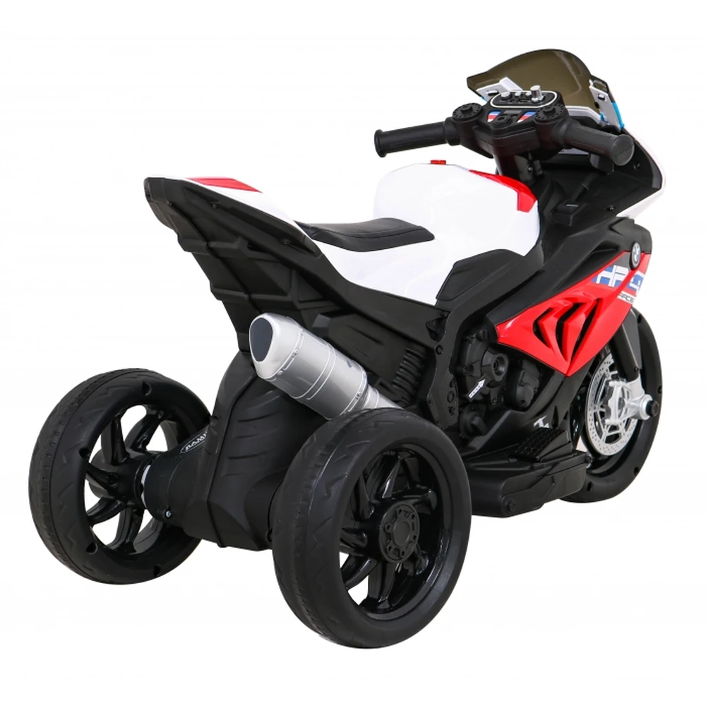 Motocicleta electrica BMW HP4, roti din plastic, scaun din piele ecologica, 81x41x52 cm, putere 70W - Rosu [4]