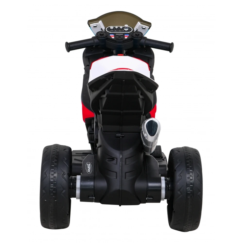 Motocicleta electrica BMW HP4, roti din plastic, scaun din piele ecologica, 81x41x52 cm, putere 70W - Rosu [13]