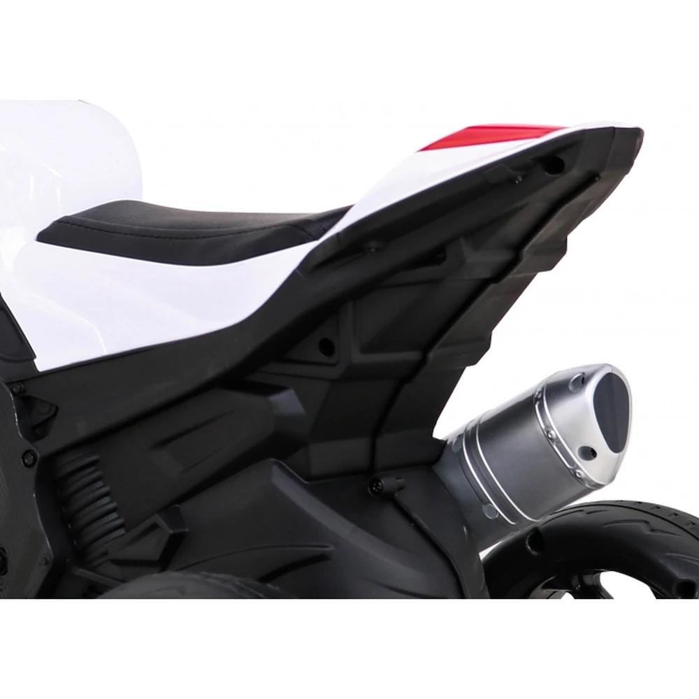 Motocicleta electrica BMW HP4, roti din plastic, scaun din piele ecologica, 81x41x52 cm, putere 70W - Rosu [14]