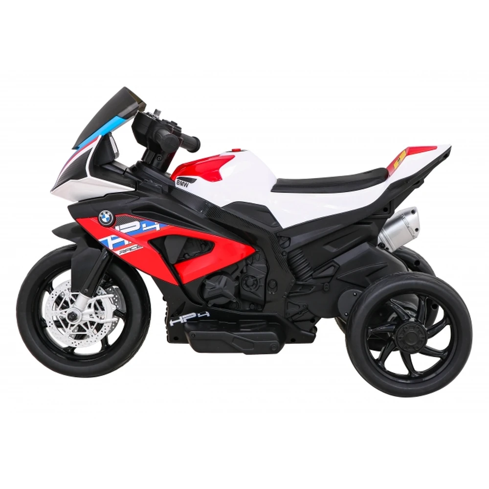 Motocicleta electrica BMW HP4, roti din plastic, scaun din piele ecologica, 81x41x52 cm, putere 70W - Rosu [3]