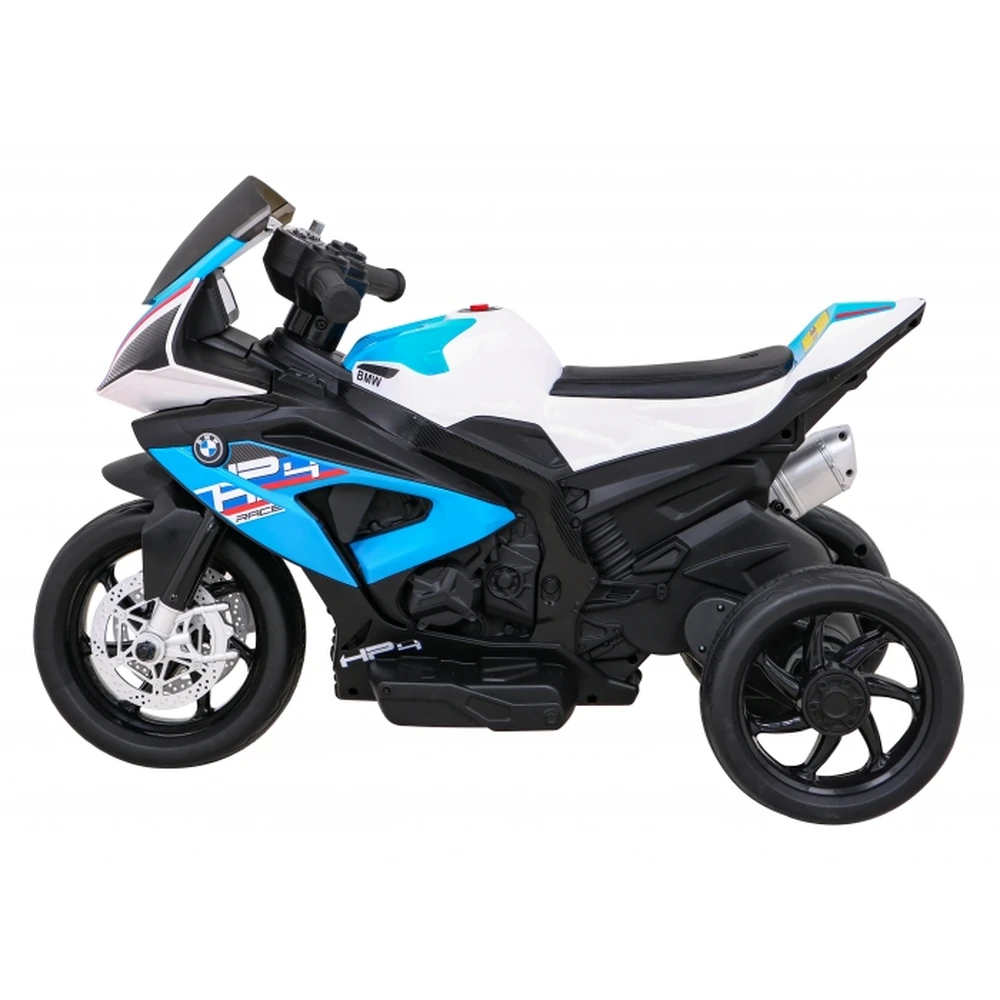 Motocicleta electrica BMW HP4, roti din plastic, scaun tapitat, 81x41x52 cm, putere 70W - Albastru [5]