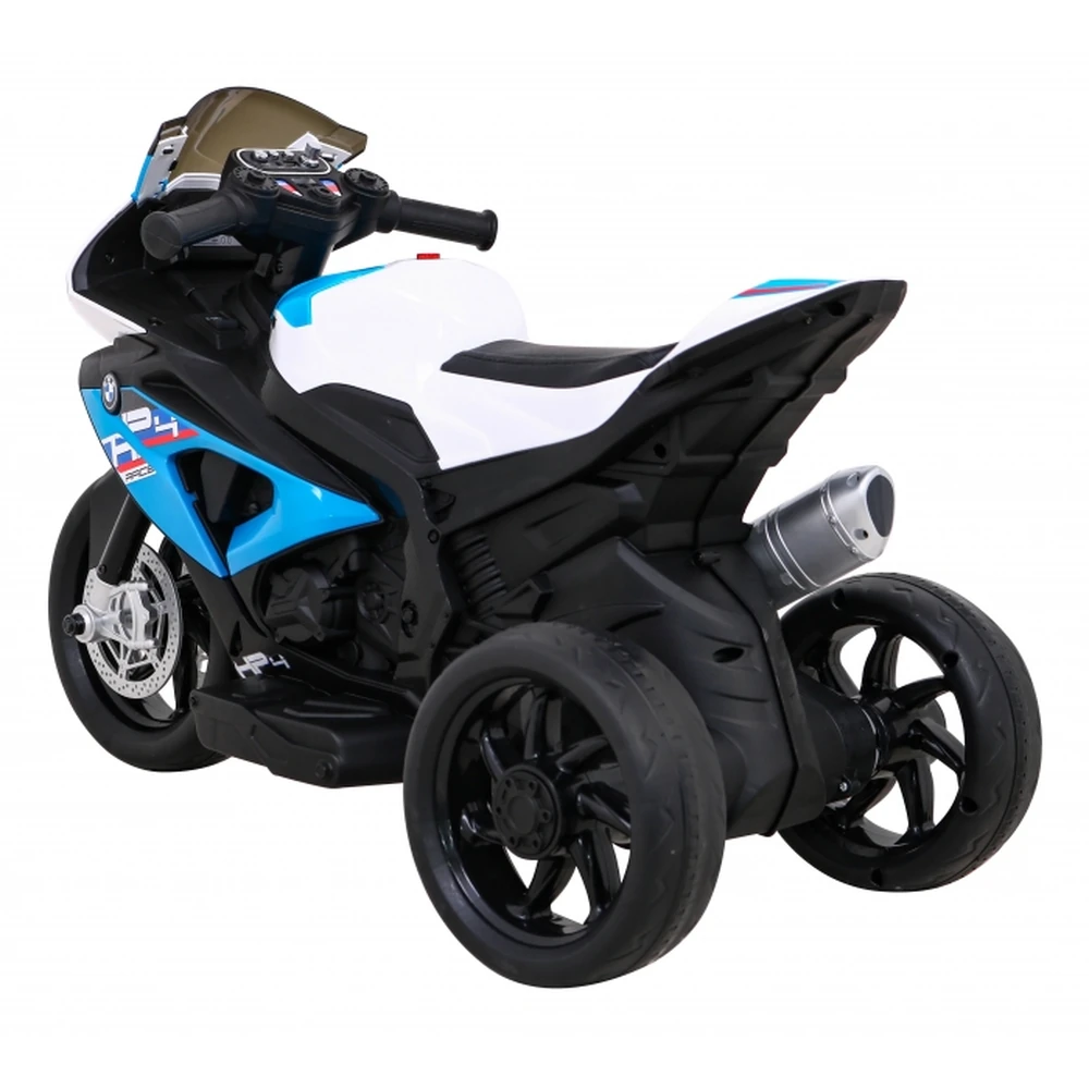 Motocicleta electrica BMW HP4, roti din plastic, scaun tapitat, 81x41x52 cm, putere 70W - Albastru [6]