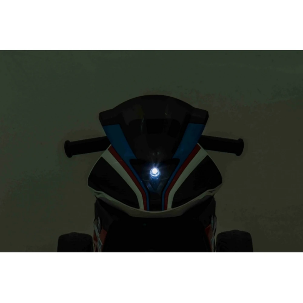 Motocicleta electrica BMW HP4, roti din plastic, scaun tapitat, 81x41x52 cm, putere 70W - Albastru [10]