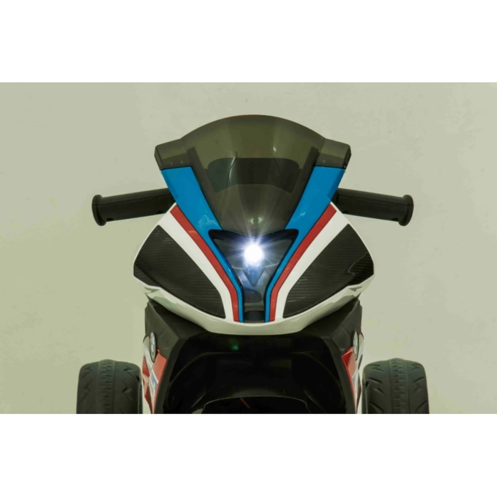 Motocicleta electrica BMW HP4, roti din plastic, scaun tapitat, 81x41x52 cm, putere 70W - Albastru [8]