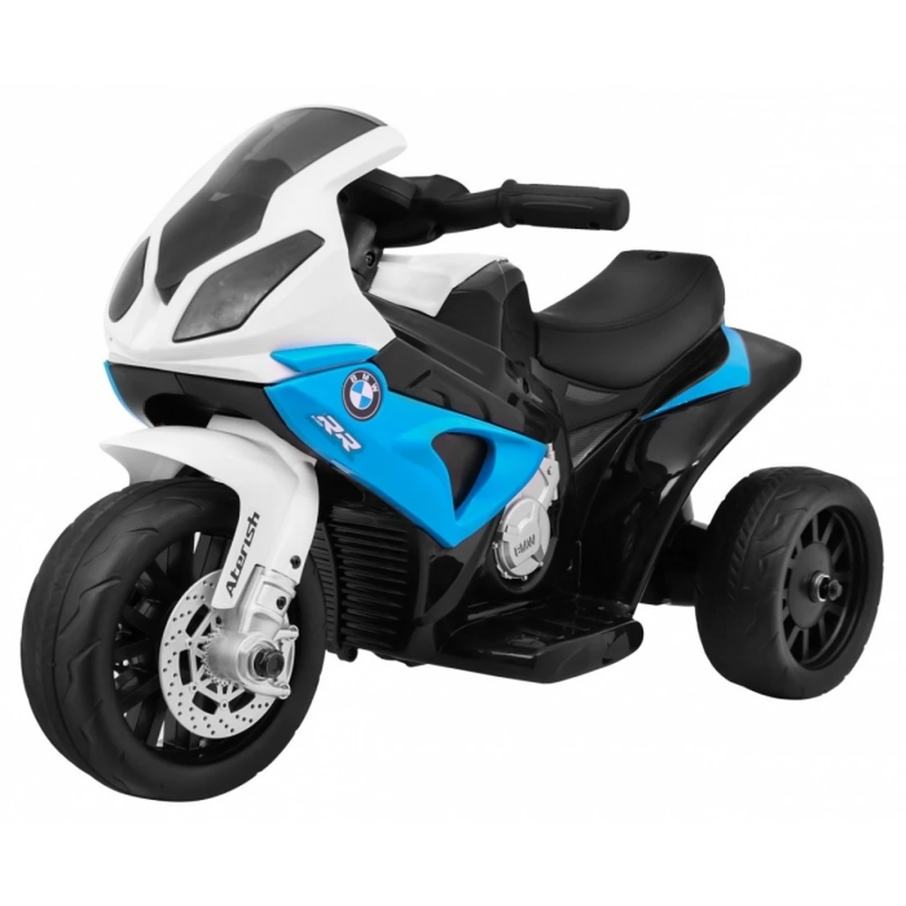 Motocicleta electrica BMW S1000 RR MINI, roti din plastic, scaun tapitat, 67x35.5x42 cm, putere 6V - Albastru [1]