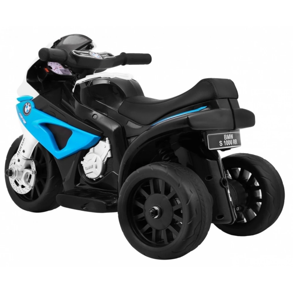 Motocicleta electrica BMW S1000 RR MINI, roti din plastic, scaun tapitat, 67x35.5x42 cm, putere 6V - Albastru [7]
