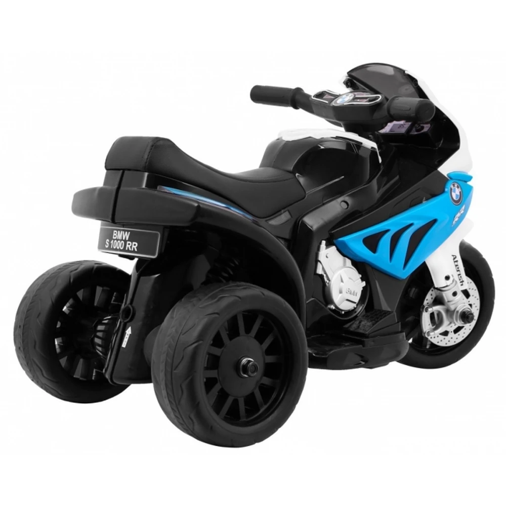 Motocicleta electrica BMW S1000 RR MINI, roti din plastic, scaun tapitat, 67x35.5x42 cm, putere 6V - Albastru [8]