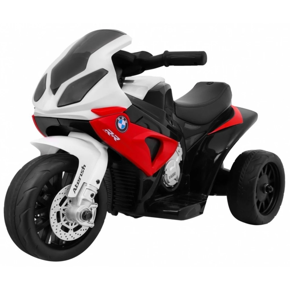 Motocicleta electrica BMW S1000 RR MINI, roti din plastic, scaun tapitat, 67x35.5x42 cm, putere 6V - Rosu [1]