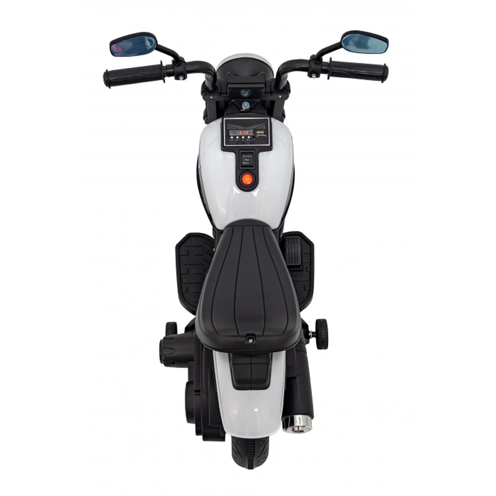 Motocicleta electrica CHOPPER FASTER AHL008, roti si scaun din plastic, 78x30x55 cm, putere 20W - Alb [3]