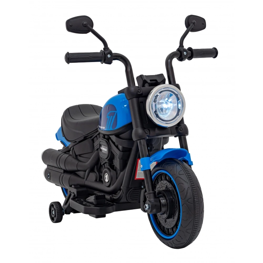 Motocicleta electrica CHOPPER FASTER AHL008, roti si scaun din plastic, 78x30x55 cm, putere 20W - Albastru [7]