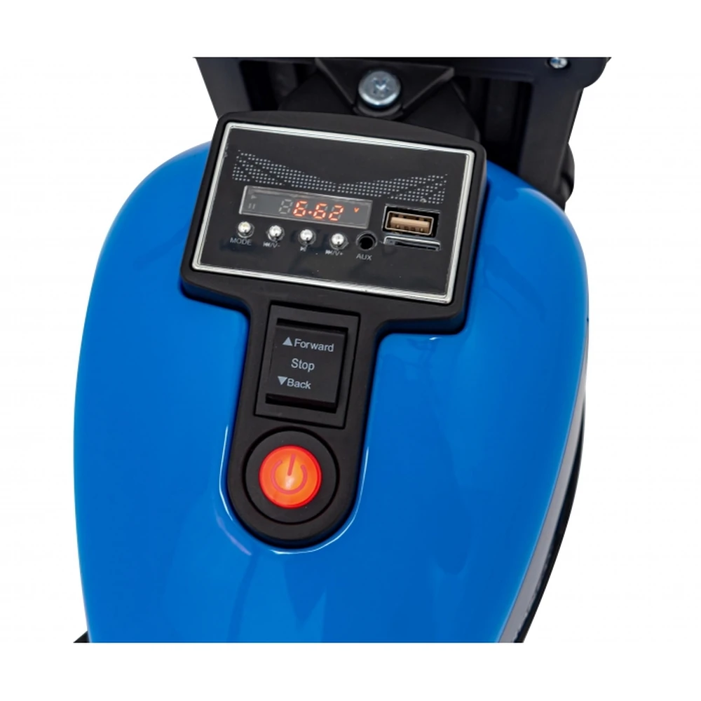 Motocicleta electrica CHOPPER FASTER AHL008, roti si scaun din plastic, 78x30x55 cm, putere 20W - Albastru [15]