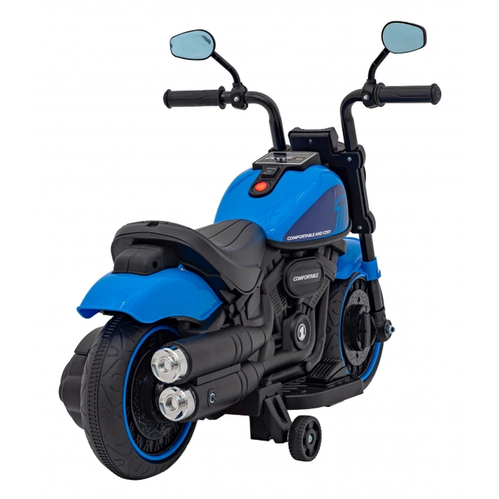 Motocicleta electrica CHOPPER FASTER AHL008, roti si scaun din plastic, 78x30x55 cm, putere 20W - Albastru [5]