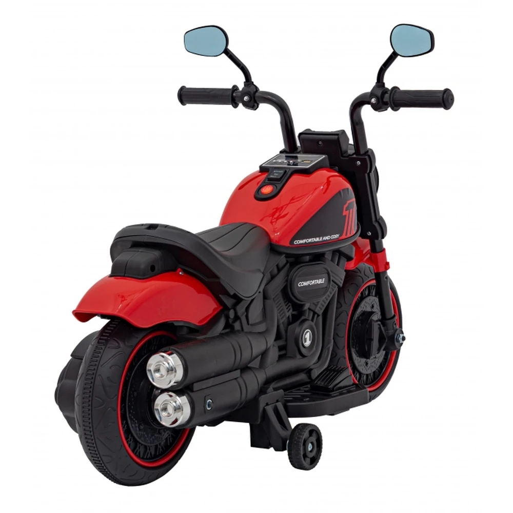 Motocicleta electrica CHOPPER FASTER AHL008, roti si scaun din plastic, 78x30x55 cm, putere 20W - Rosu [6]