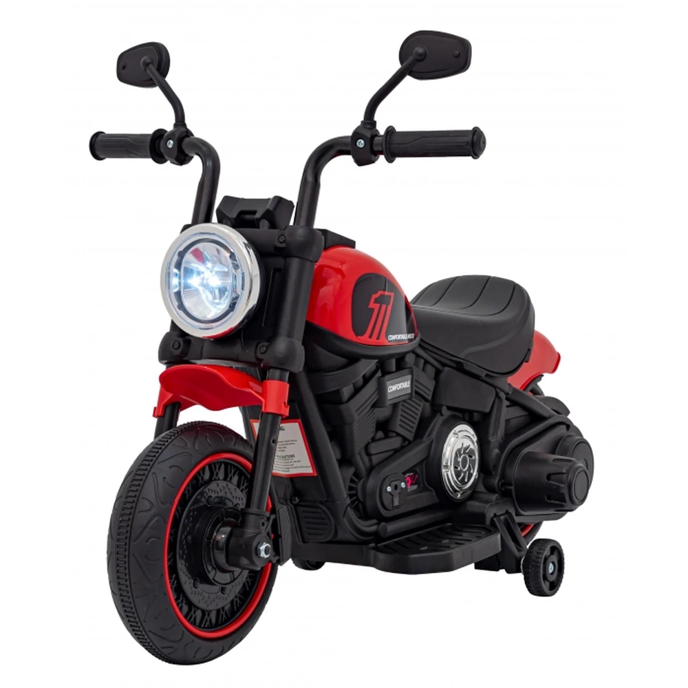 Motocicleta electrica CHOPPER FASTER AHL008, roti si scaun din plastic, 78x30x55 cm, putere 20W - Rosu [8]