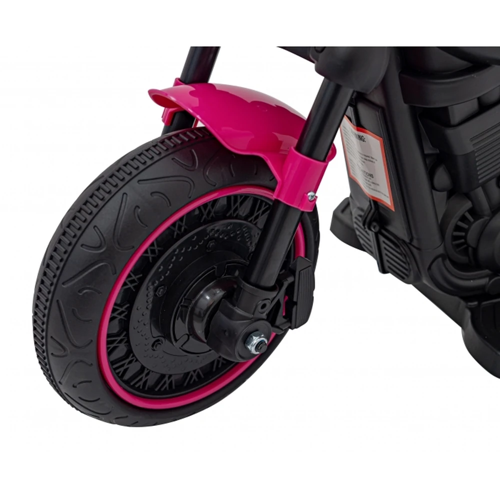 Motocicleta electrica CHOPPER FASTER AHL008, roti si scaun din plastic, 78x30x55 cm, putere 20W - Roz [16]