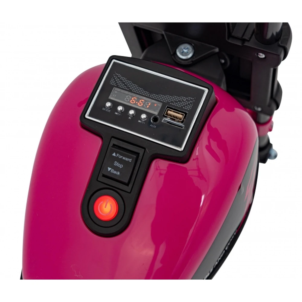 Motocicleta electrica CHOPPER FASTER AHL008, roti si scaun din plastic, 78x30x55 cm, putere 20W - Roz [17]