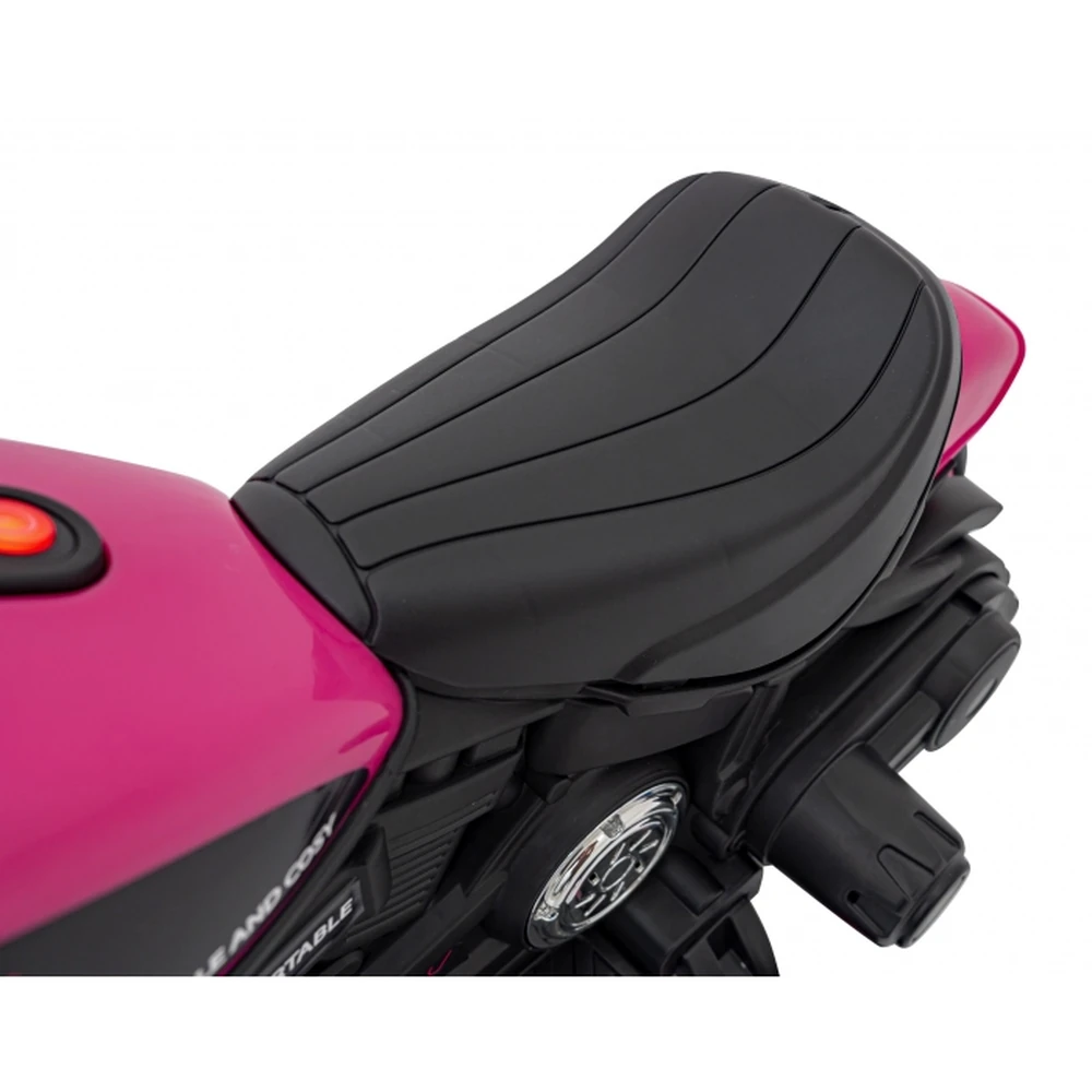 Motocicleta electrica CHOPPER FASTER AHL008, roti si scaun din plastic, 78x30x55 cm, putere 20W - Roz [13]