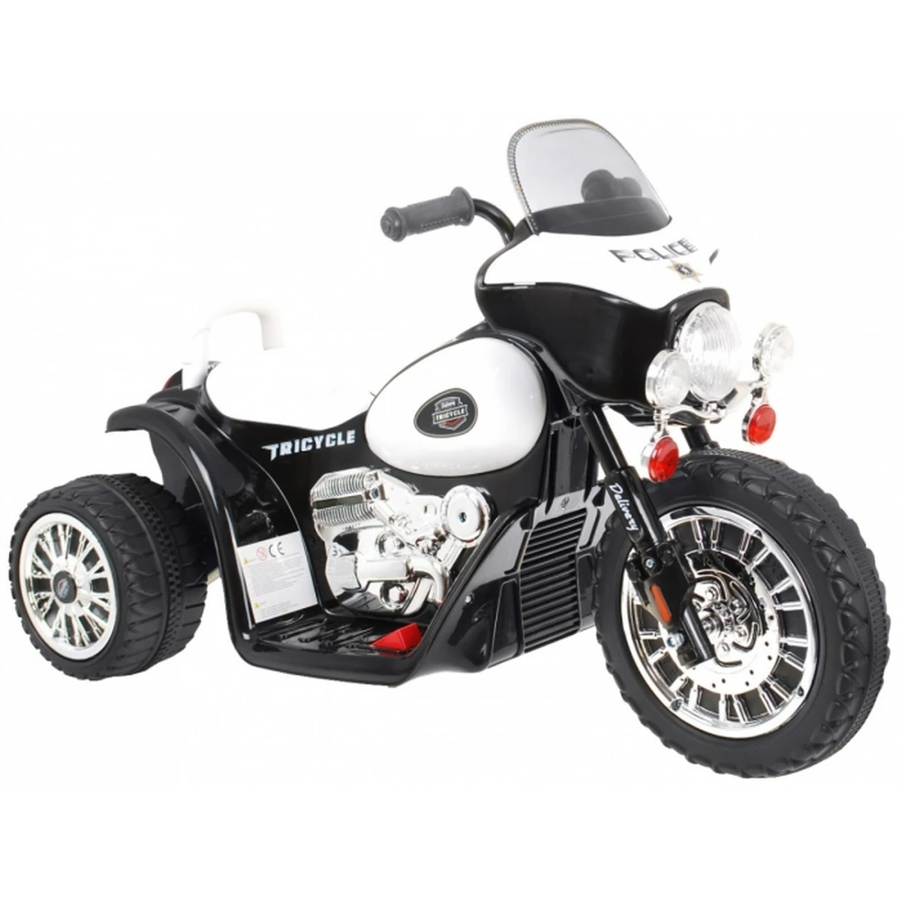 Motocicleta electrica CHOPPER JT568, roti si scaun din plastic, 79x46x54 cm, putere 20W - Negru [2]
