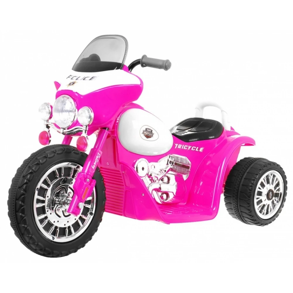 Motocicleta electrica CHOPPER JT568, roti si scaun din plastic, 79x46x54 cm, putere 20W - Roz [1]