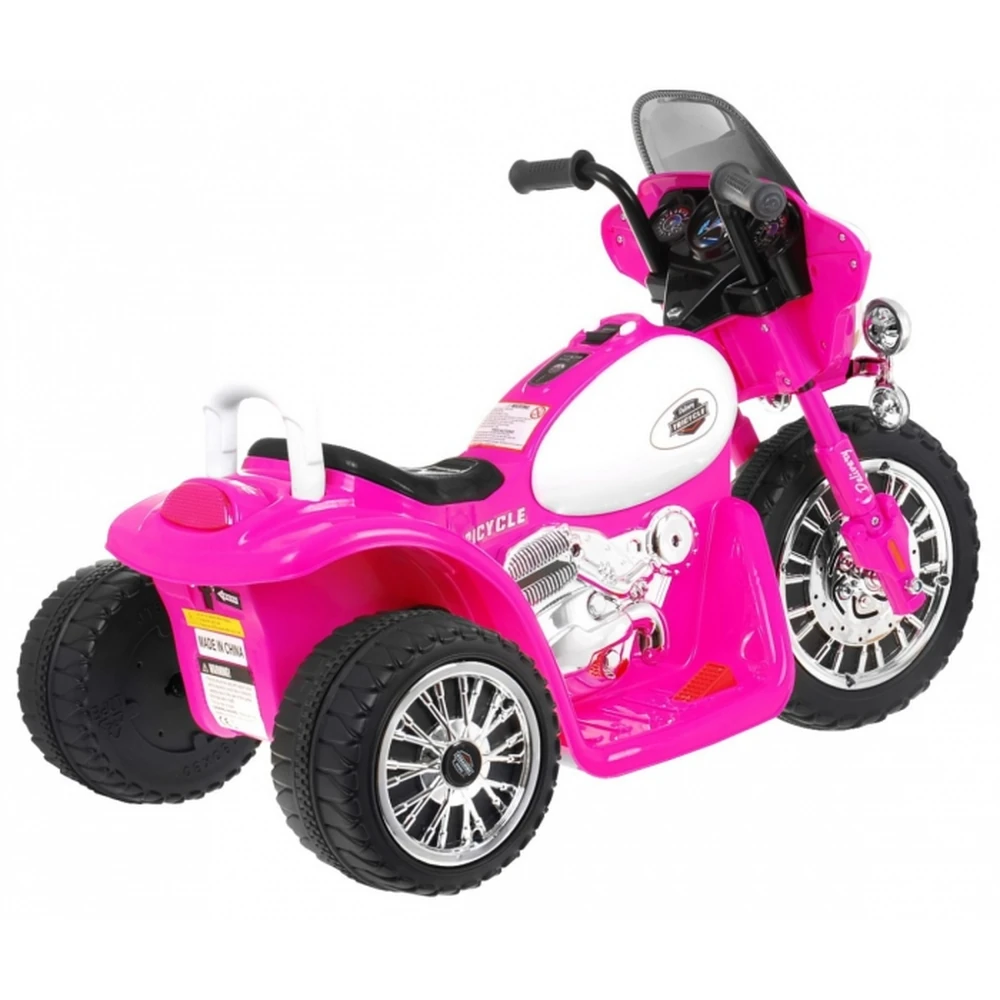 Motocicleta electrica CHOPPER JT568, roti si scaun din plastic, 79x46x54 cm, putere 20W - Roz [2]