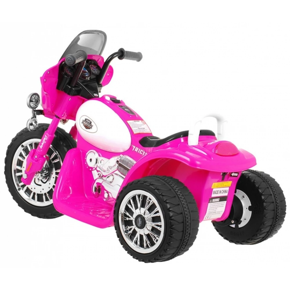 Motocicleta electrica CHOPPER JT568, roti si scaun din plastic, 79x46x54 cm, putere 20W - Roz [4]
