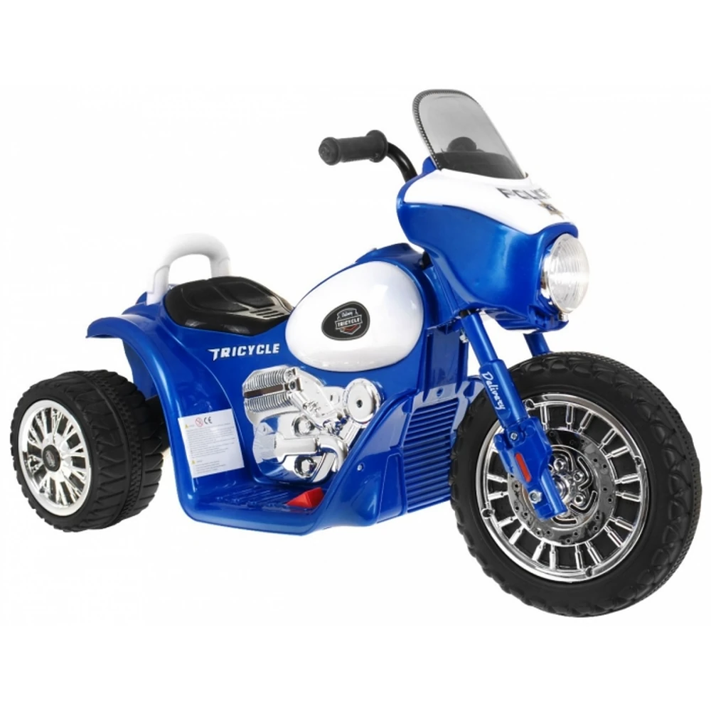 Motocicleta electrica CHOPPER JT568, roti si scaun din plastic, 79x46x54, putere 20W - Albastru [2]