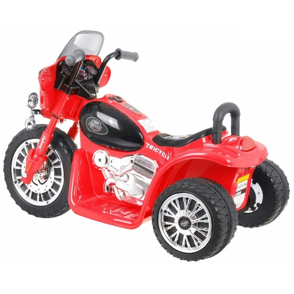 Motocicleta electrica CHOPPER JT568, roti si scaun din plastic, 79x46x54, putere 20W - Rosu [3]