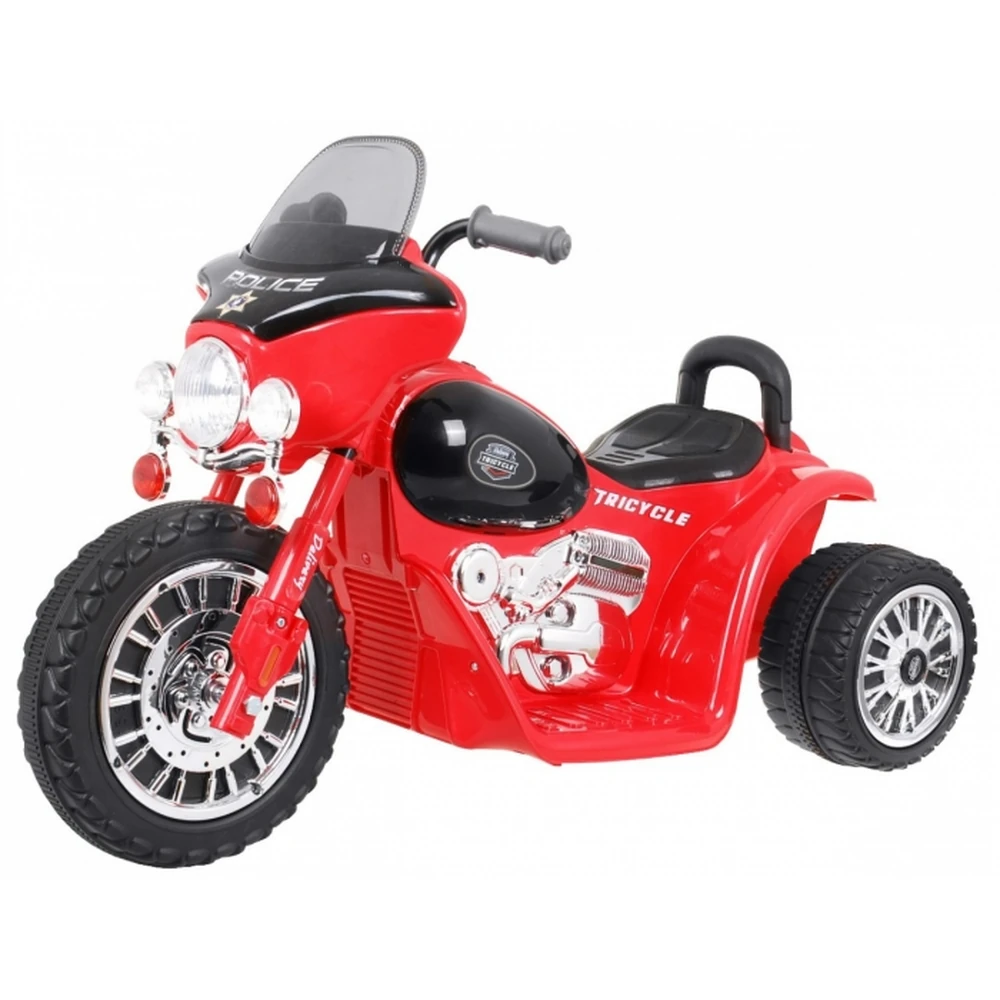 Motocicleta electrica CHOPPER JT568, roti si scaun din plastic, 79x46x54, putere 20W - Rosu [1]