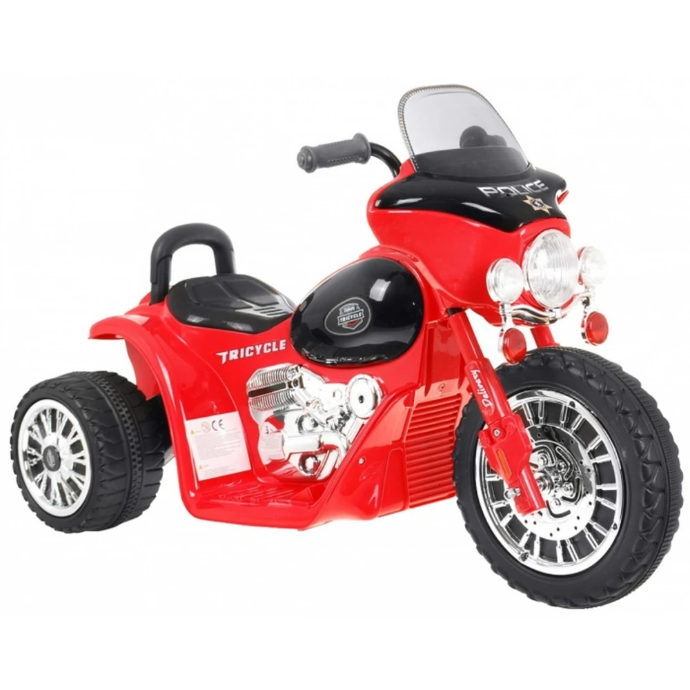 Motocicleta electrica CHOPPER JT568, roti si scaun din plastic, 79x46x54, putere 20W - Rosu [2]