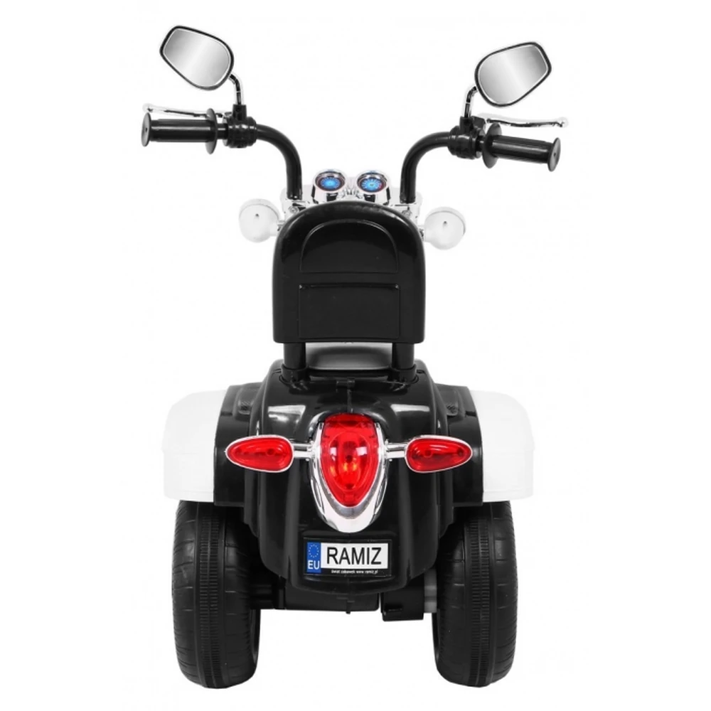 Motocicleta electrica CHOPPER NightBike TR1501, roti si scaun din plastic, 92x34x63 cm, putere 6V - Alb [7]