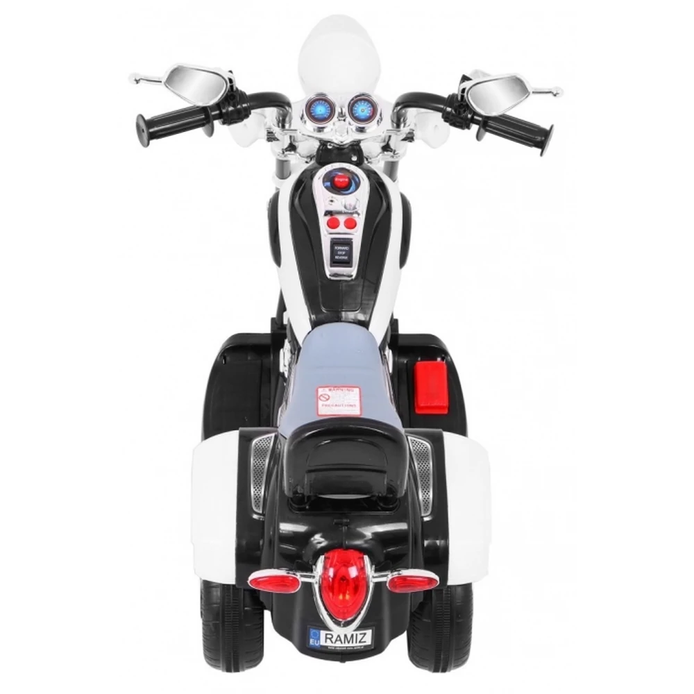 Motocicleta electrica CHOPPER NightBike TR1501, roti si scaun din plastic, 92x34x63 cm, putere 6V - Alb [8]