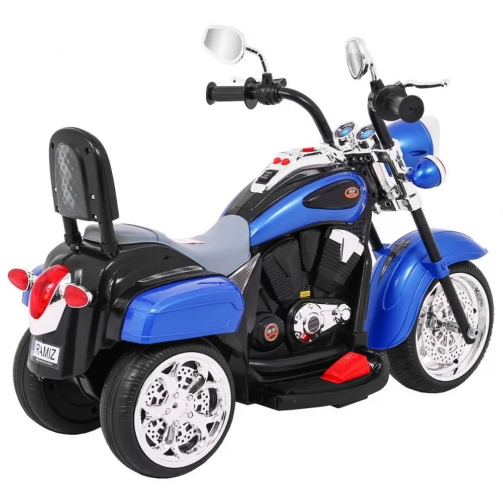 Motocicleta electrica CHOPPER NightBike TR1501, roti si scaun din plastic, 92x34x63 cm, putere 6V - Albastru [8]