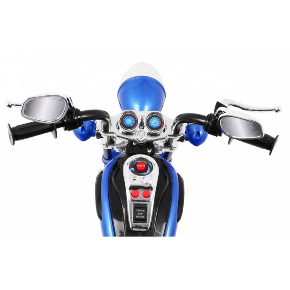 Motocicleta electrica CHOPPER NightBike TR1501, roti si scaun din plastic, 92x34x63 cm, putere 6V - Albastru [10]