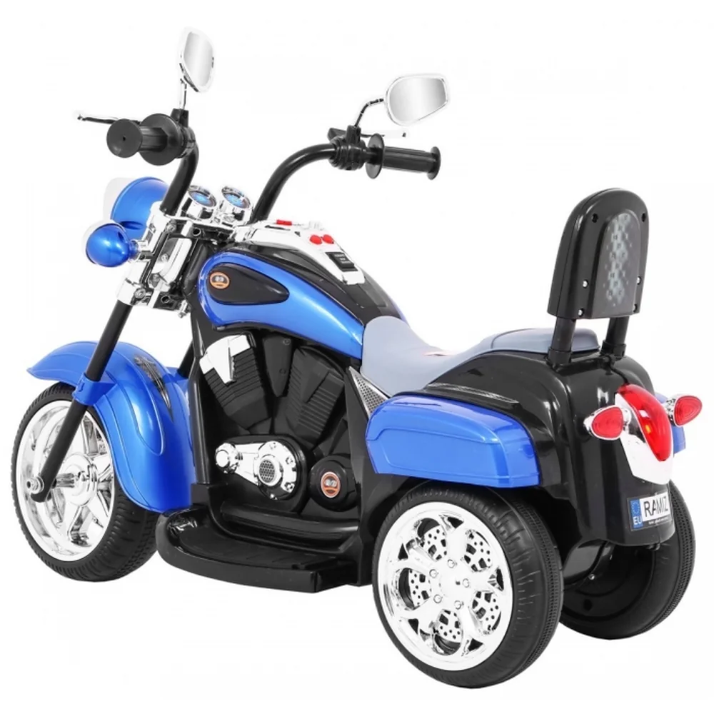 Motocicleta electrica CHOPPER NightBike TR1501, roti si scaun din plastic, 92x34x63 cm, putere 6V - Albastru [6]