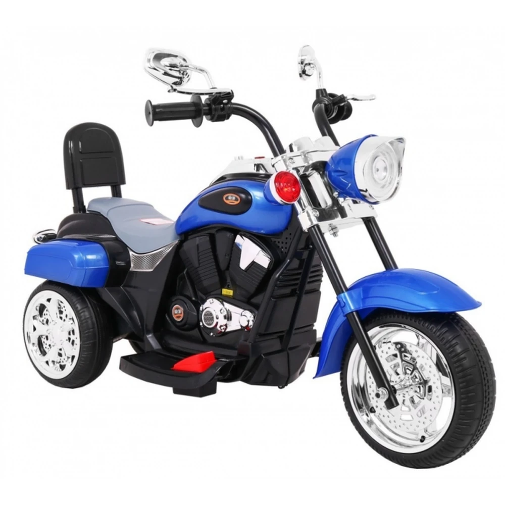 Motocicleta electrica CHOPPER NightBike TR1501, roti si scaun din plastic, 92x34x63 cm, putere 6V - Albastru [9]