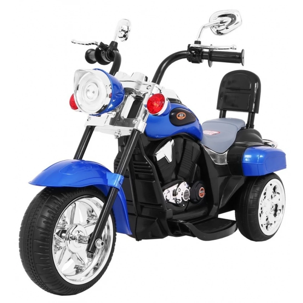 Motocicleta electrica CHOPPER NightBike TR1501, roti si scaun din plastic, 92x34x63 cm, putere 6V - Albastru [1]